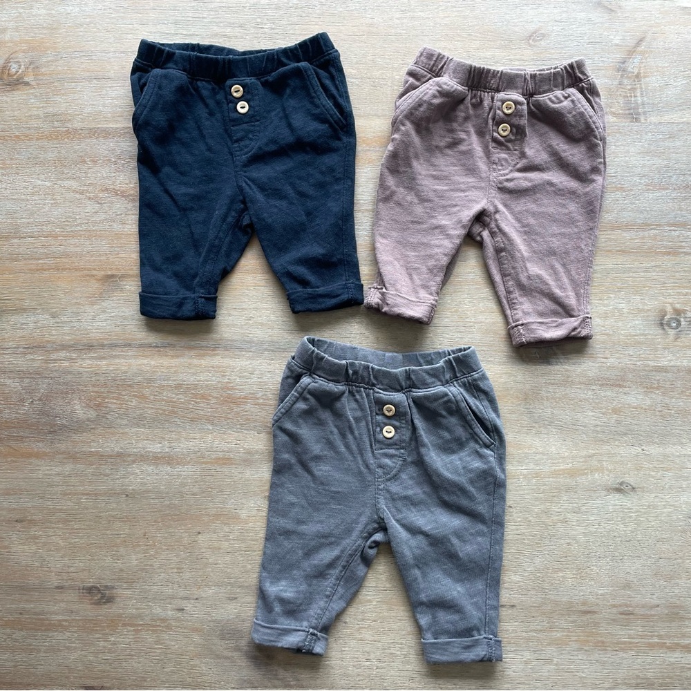 NB / 1-2M H&M Organic Cotton Baby Pants/Trousers (Set of 3)